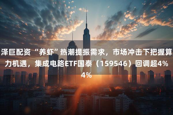 泽巨配资 “养虾”热潮提振需求，市场冲击下把握算力机遇，集成电路ETF国泰（159546）回调超4%