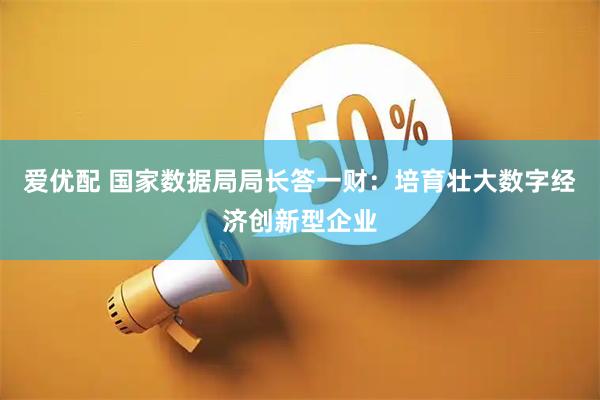 爱优配 国家数据局局长答一财：培育壮大数字经济创新型企业